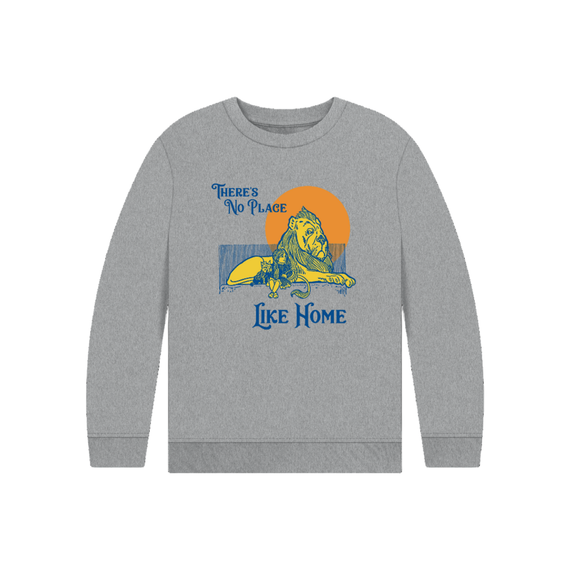 Athletic Grey Printed Kids Jumper Front