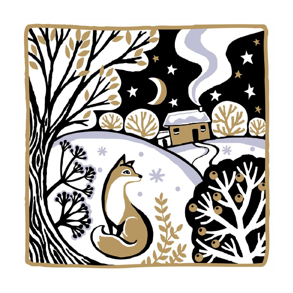 Pack of christmas cards featuring a fox