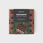 Checkmate: Wooden Travel Chess and Checkers
