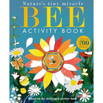 Cover of 'BEE Activity Book' with colorful flowers and a bee on a blue background