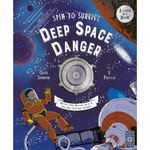 Book cover of 'Deep Space Danger' with space-themed illustrations and text.