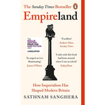 Book cover of 'Empireland' by Sathnam Sanghera with a silhouette of a dog on a pedestal.