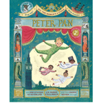Book cover of 'Peter Pan' with a pop-up scene and colorful design.