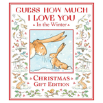 Book cover of 'Guess How Much I Love You In the Winter' with two bunnies in a snowy scene.