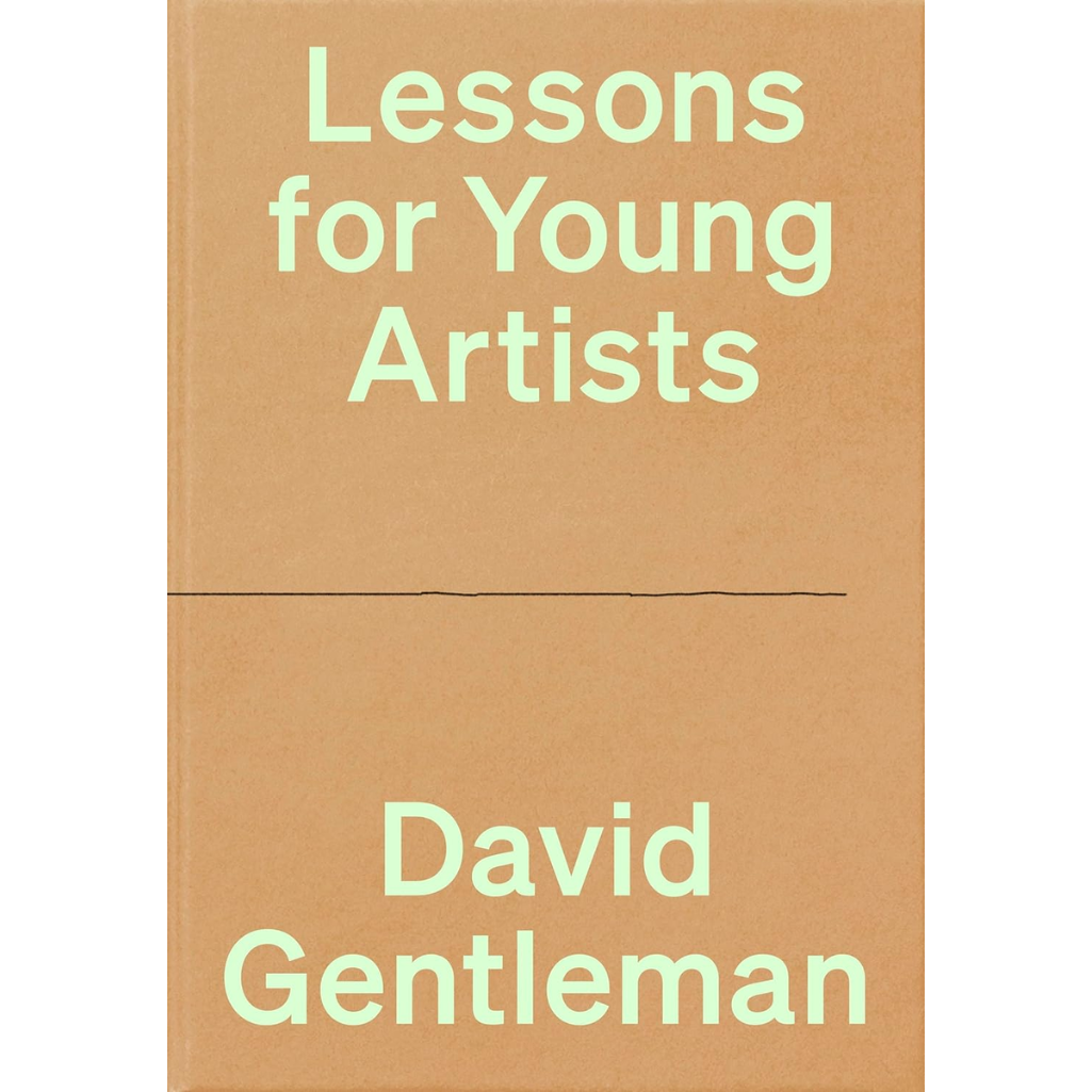 Book titled 'Lessons for Young Artists' by David Gentleman with a beige cover.