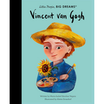 Book cover of 'Little People, Big Dreams: Vincent van Gogh' with illustration of a child holding a sunflower and paintbrush.