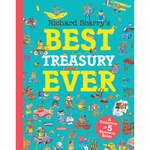 Book cover of 'Richard Scarry's Best Treasury Ever' with colorful illustrations and text.