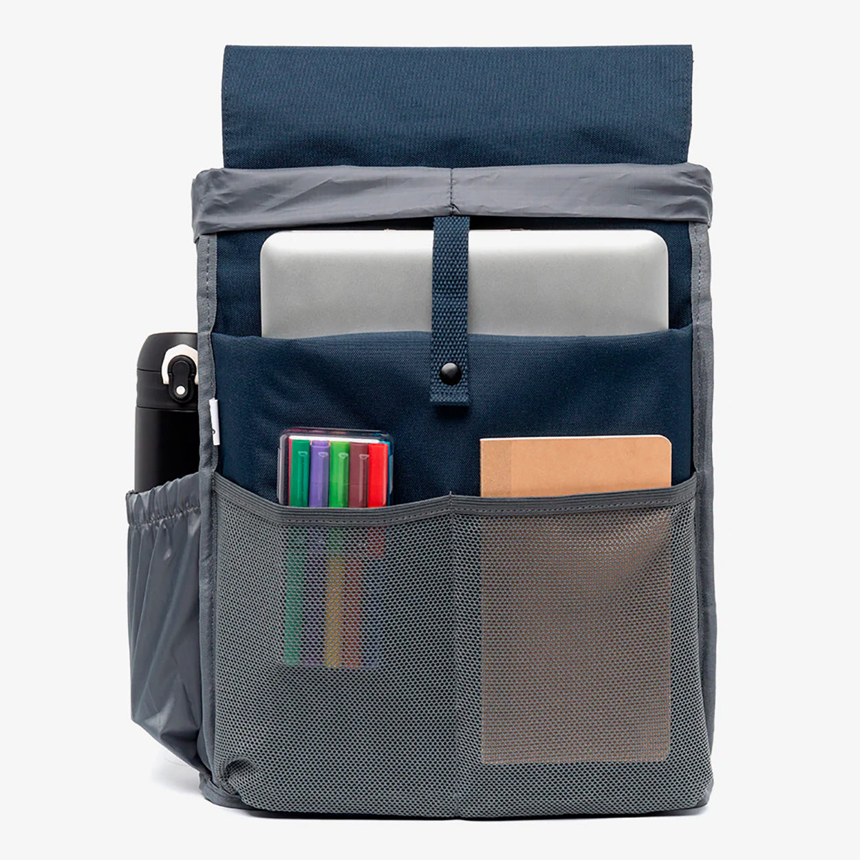 View of inside the Handy Backpack in Navy