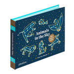 Book titled 'Animals in the Sky' by Phaidon with illustrations of constellations on a blue background.