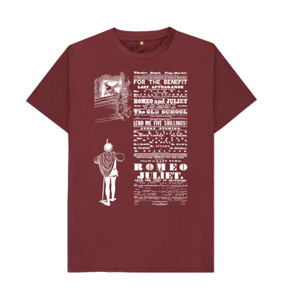 Red Wine Romeo and Juliet in white T-shirt