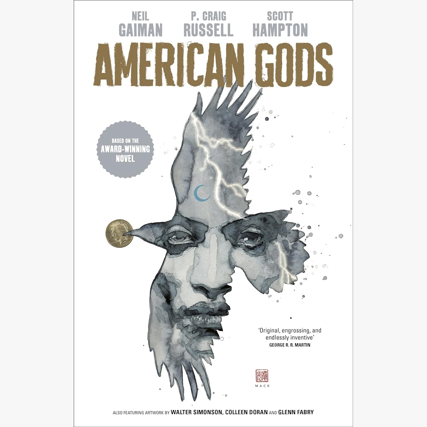 Cover of American Gods Hardback