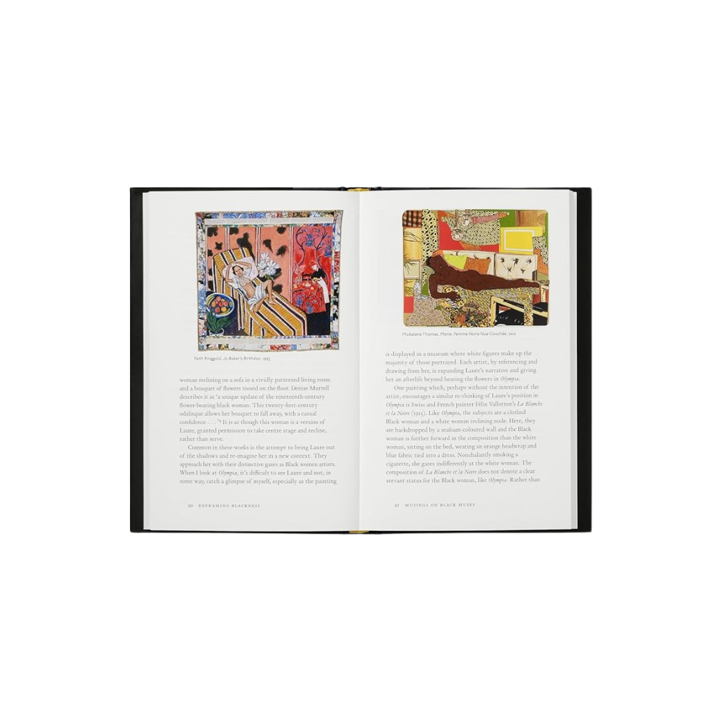 Open book with two colorful illustrations on a white background