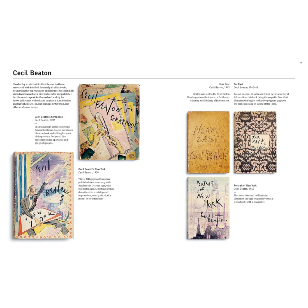 Collection of books with covers featuring art by Cecil Beaton on a white background.
