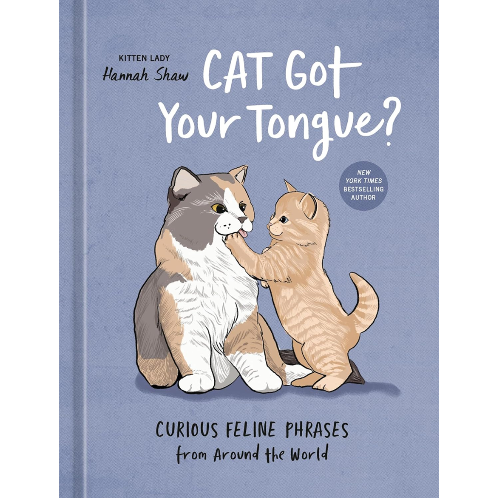 Book cover of 'Cat Got Your Tongue?' with two cats on a blue background