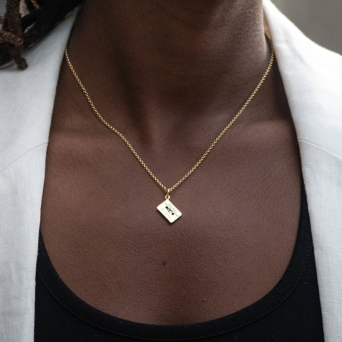 Mix Tape Necklace 18k Gold Plated lifestyle