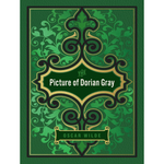 Book cover of 'The Picture of Dorian Gray' with decorative green design