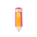 Colourful pencil-shaped Stress ball with a number 2 on a white background
