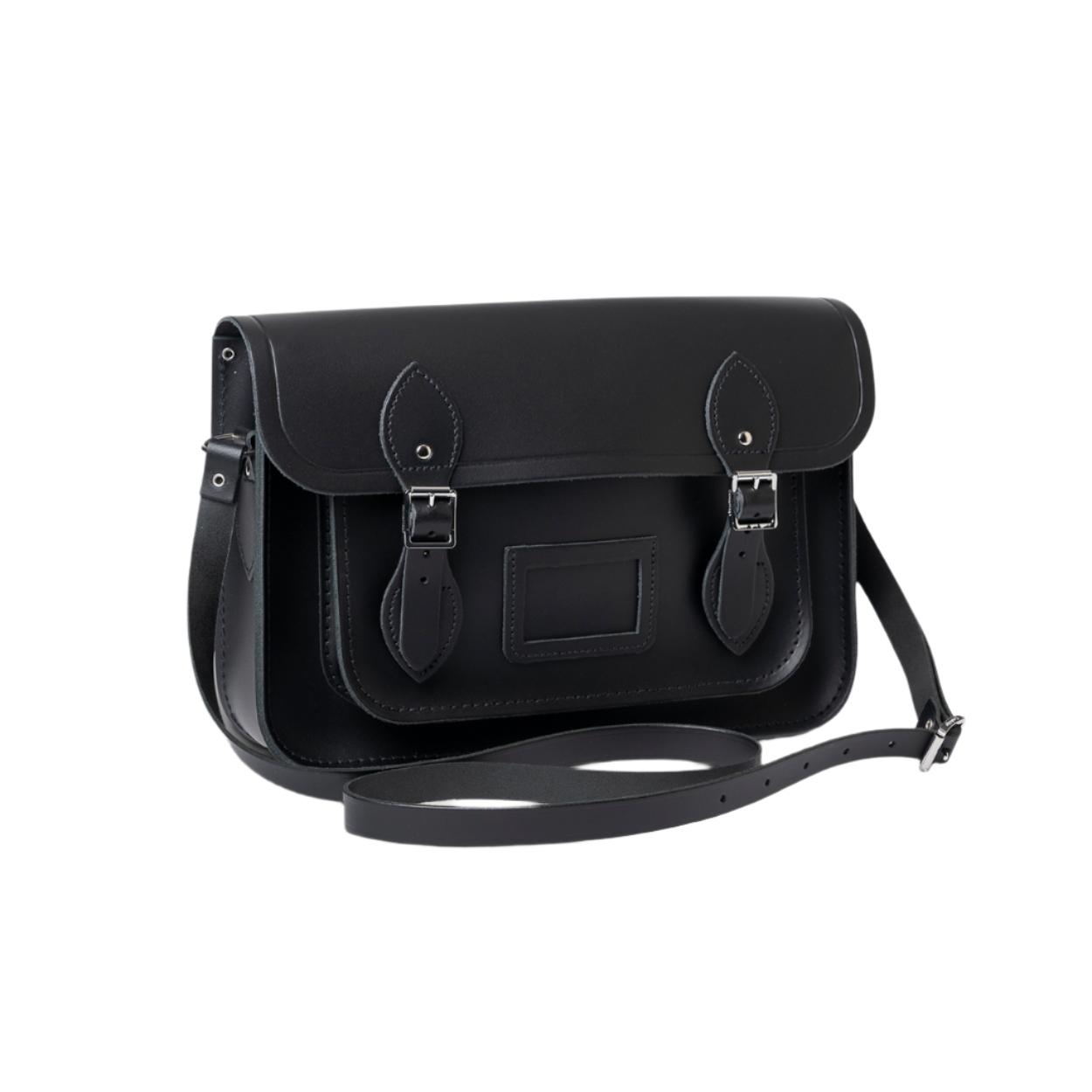 13 Inch Satchel (Black), front view