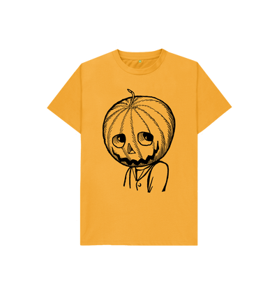 Mustard Jack Pumpkinhead in black Kids T-shirt