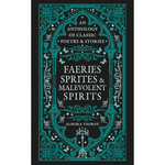 Book cover of 'Faeries Sprites & Malevolent Spirits' by Aurora Thorne with decorative text and border.