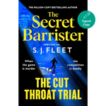 Book cover of 'The Secret Barrister' by S.J. Fleet with a silhouette of a person running on a blue background.