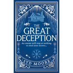Book cover of 'The Great Deception' by Syd Moore with decorative elements on a blue background