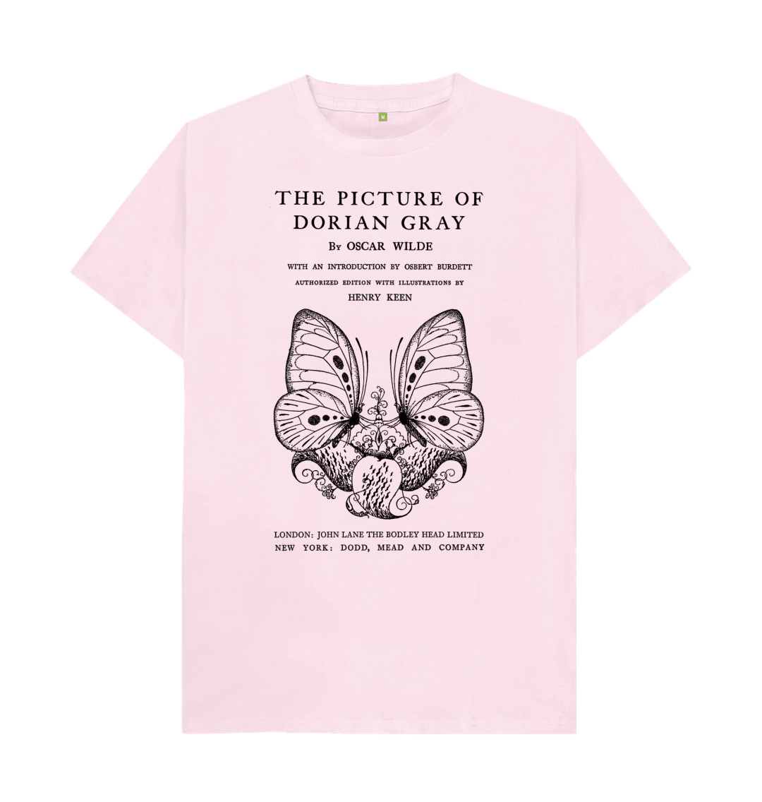 Pink The Picture of Dorian Gray in black T-shirt