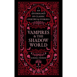 Book cover of 'Vampires & The Shadow World' with ornate red design on black background