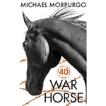 Book cover of 'War Horse' by Michael Morpurgo featuring a horse and barbed wire.