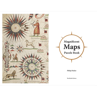 The Magnificent Maps Puzzle Book paperback british library cartography Inside Pages