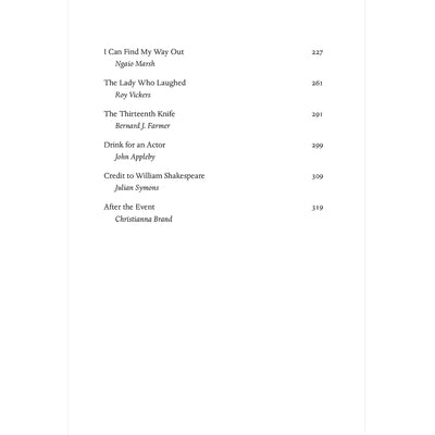 Final Acts: Theatrical Mysteries Contents Page II