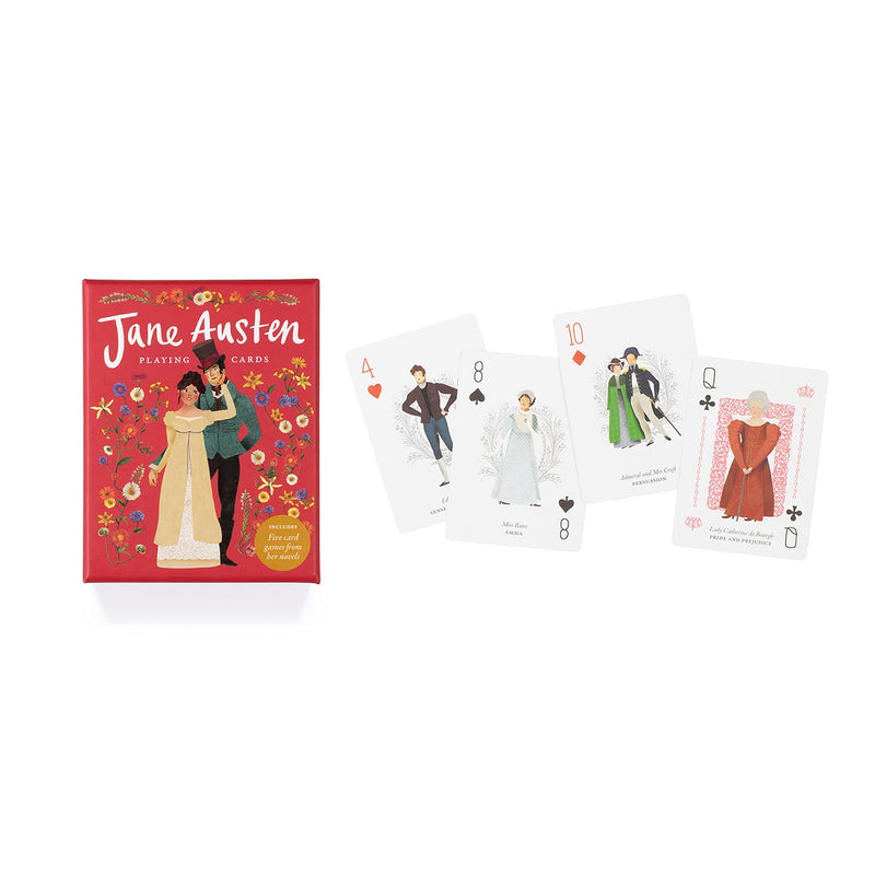 Image of  Jane Austen Playing Cards: Rediscover 5 Regency Card Games box