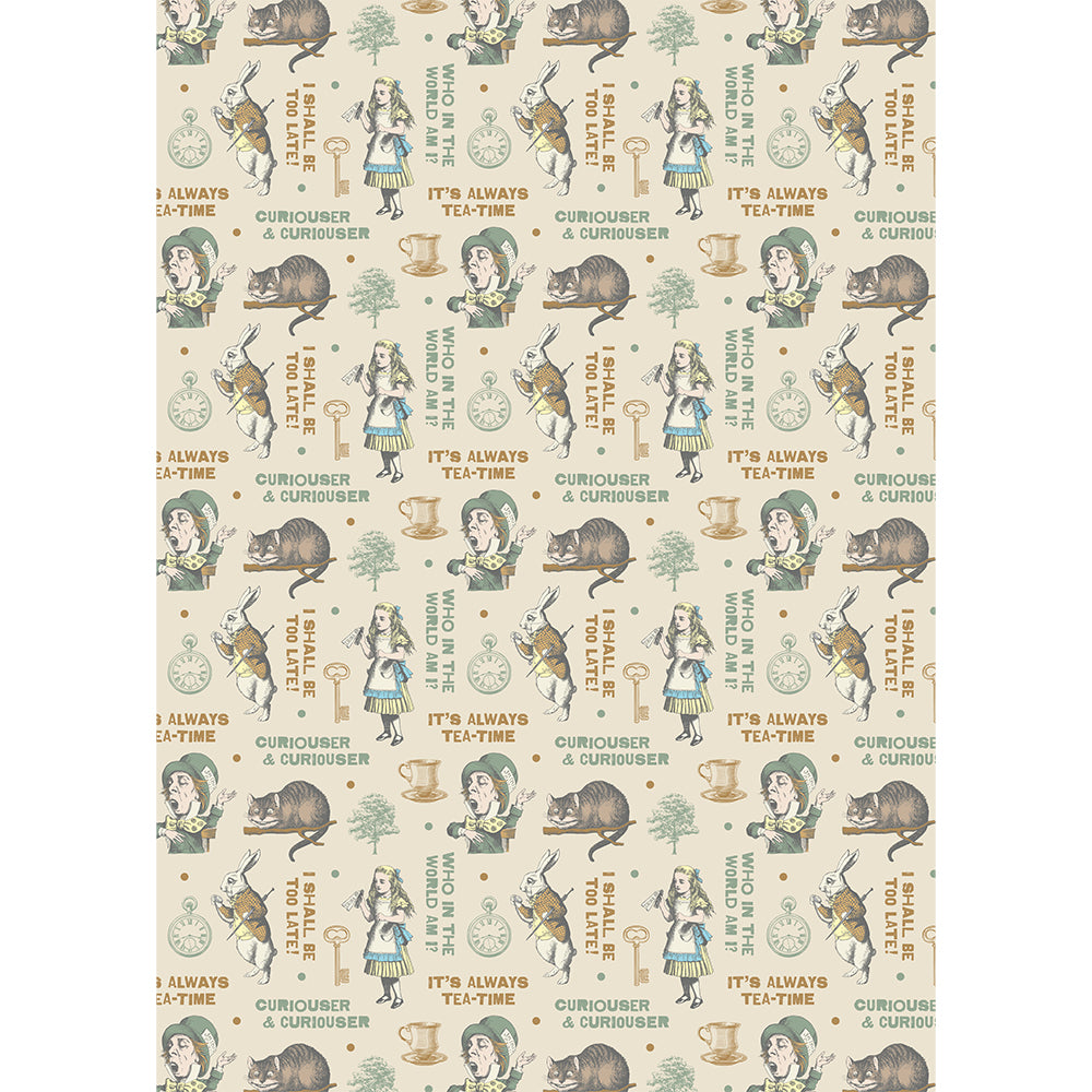 Alice and Friends Gift Wrap Sheet