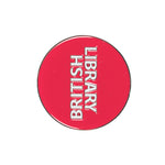 Coral British Library Enamel Pin