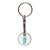Teal British Library Trolley Coin Keyring