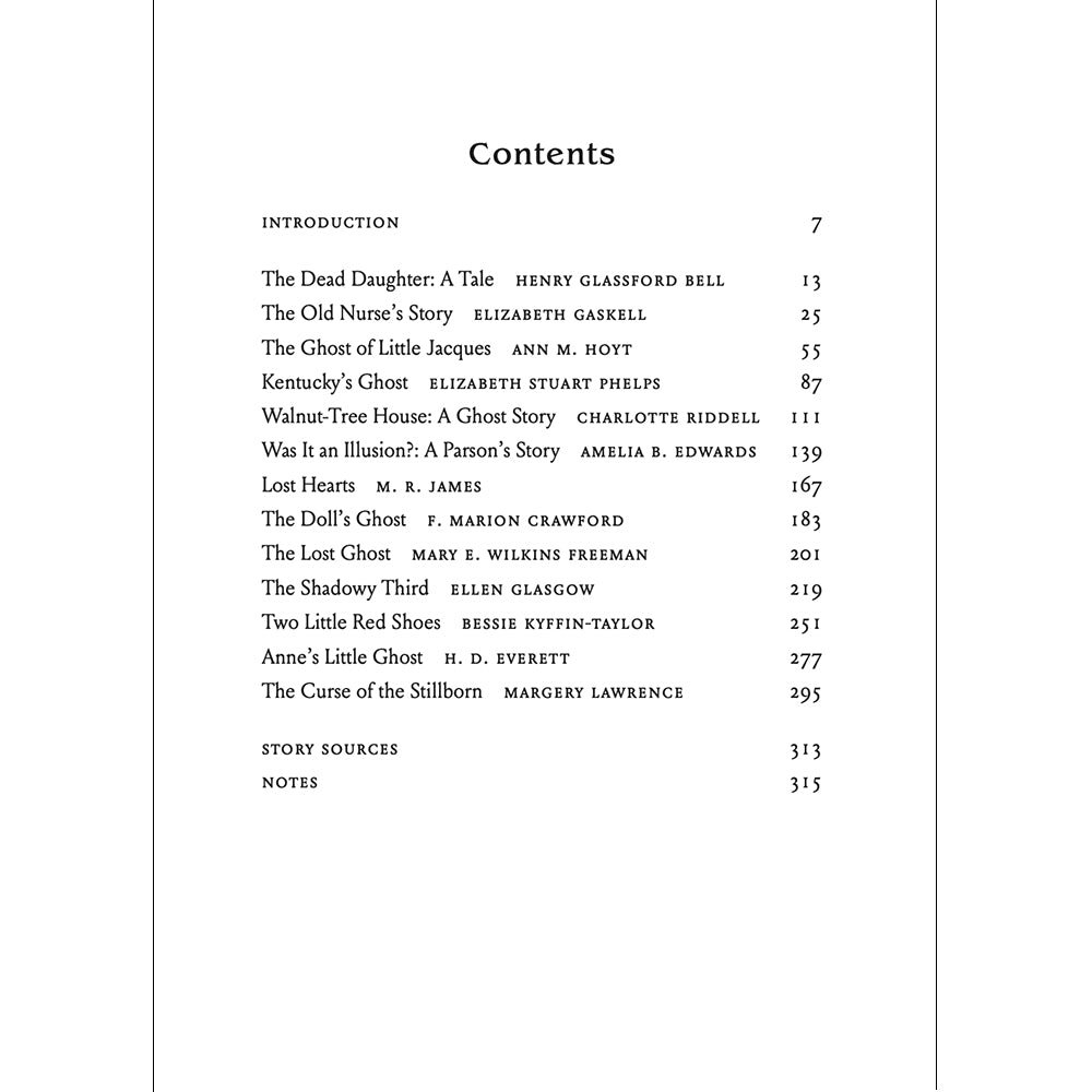 Minor Hauntings Contents Page