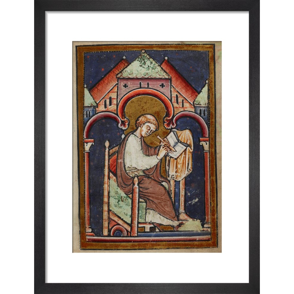 A Scribe Writing print in black frame