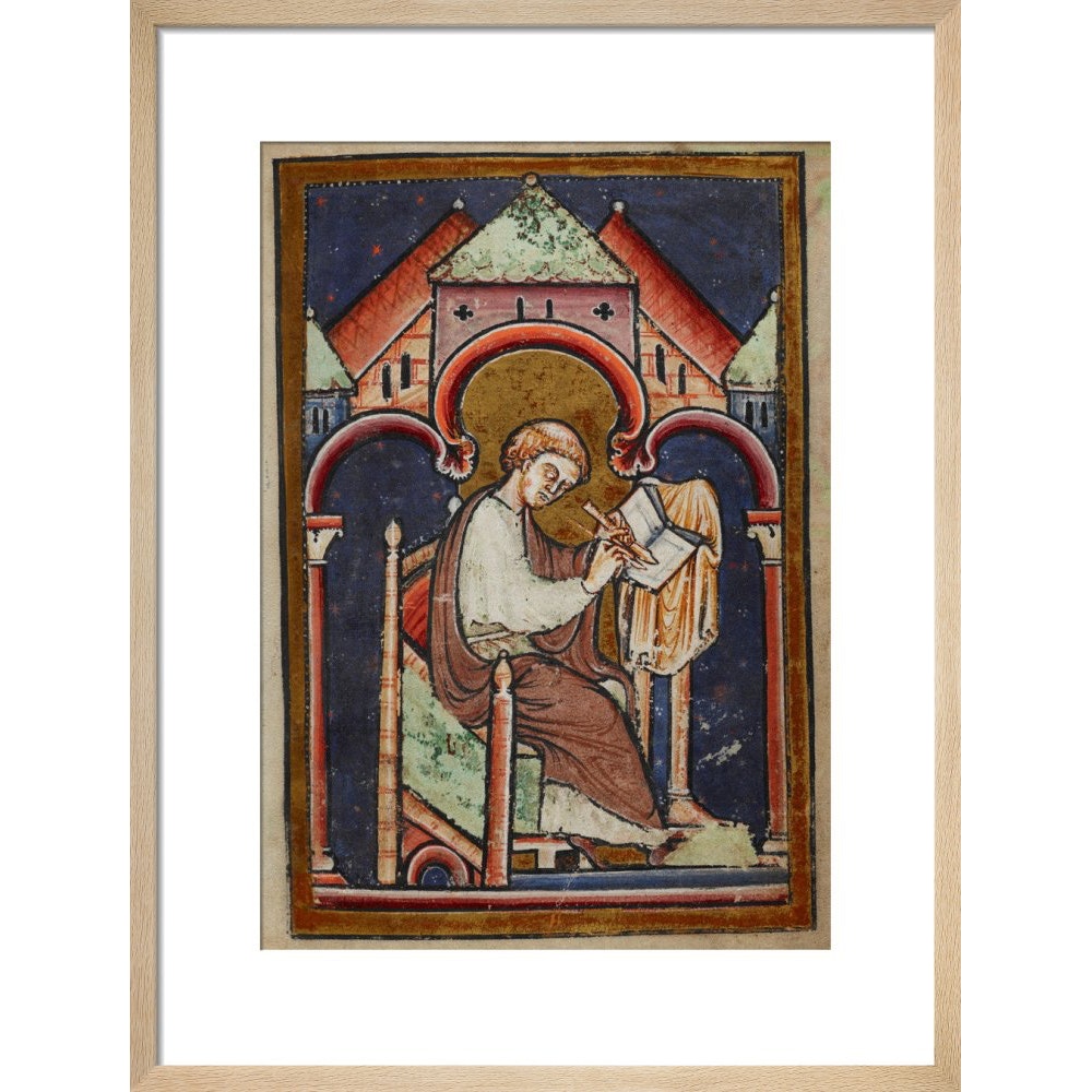 A Scribe Writing print in natural frame