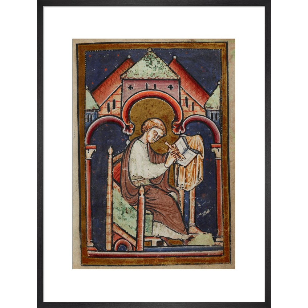 A Scribe Writing print in black frame