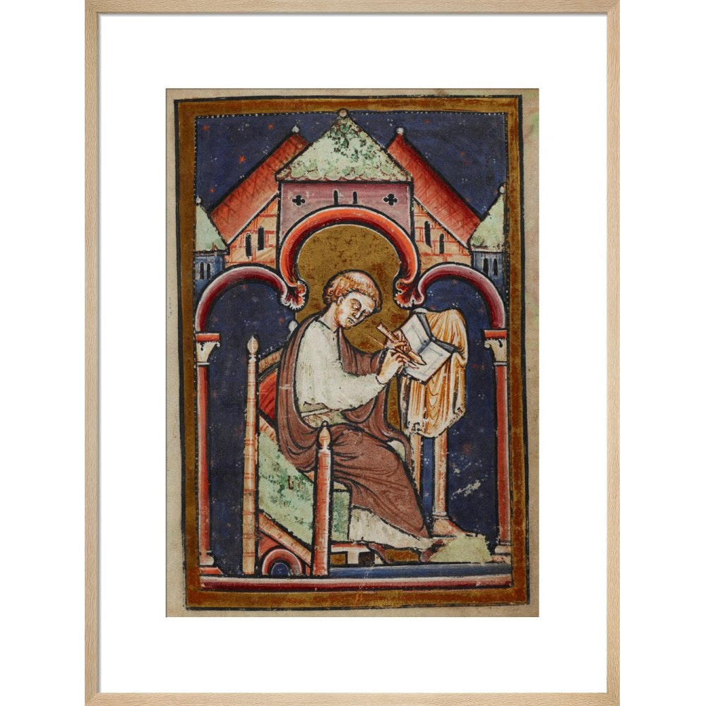 A Scribe Writing print in natural frame