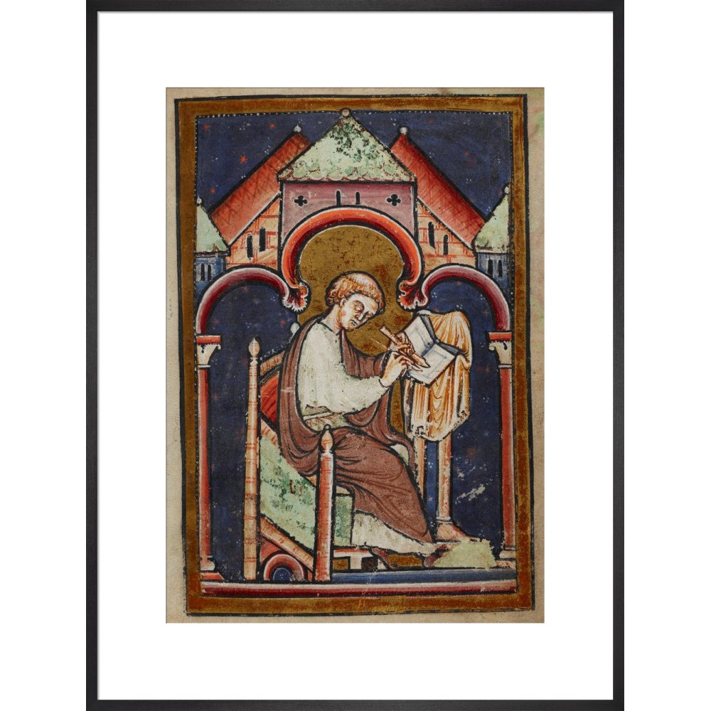 A Scribe Writing print in black frame