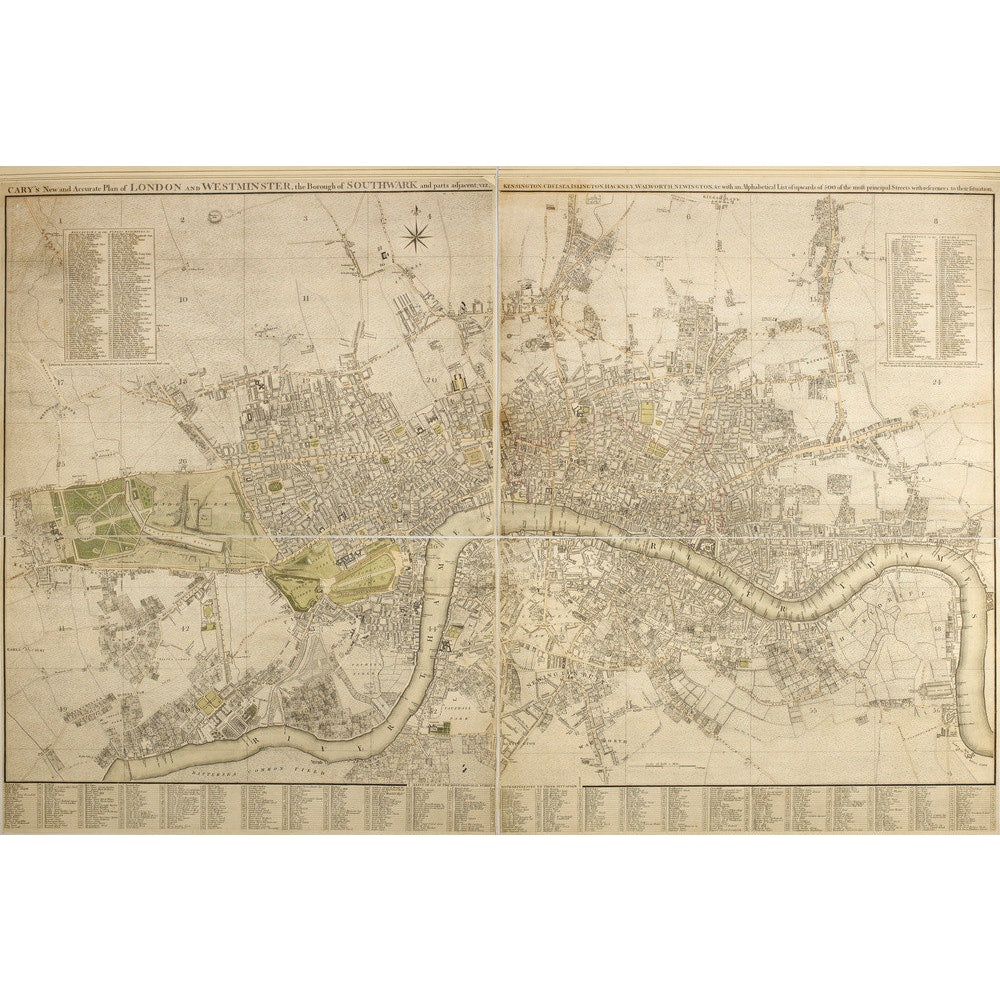 Cary Map of London and Westminster print