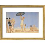 Au Lido print in gold frame