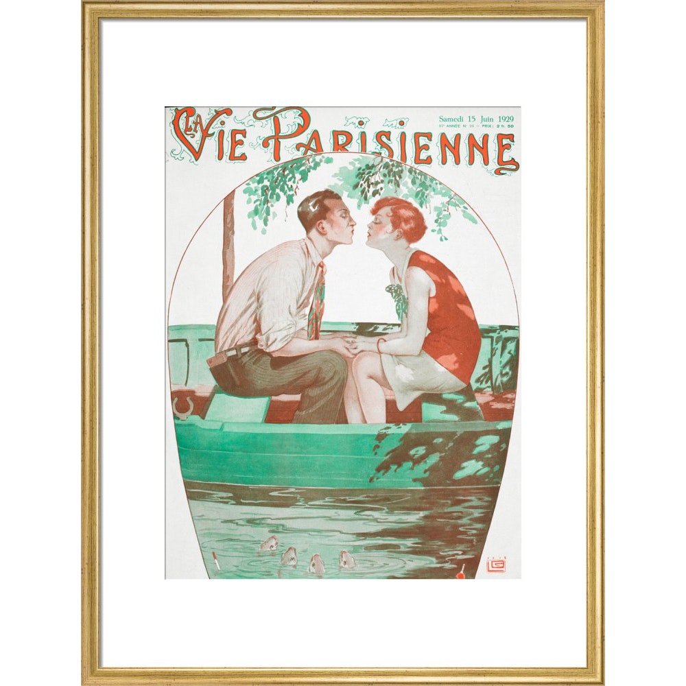 La Vie Parisienne print in gold frame