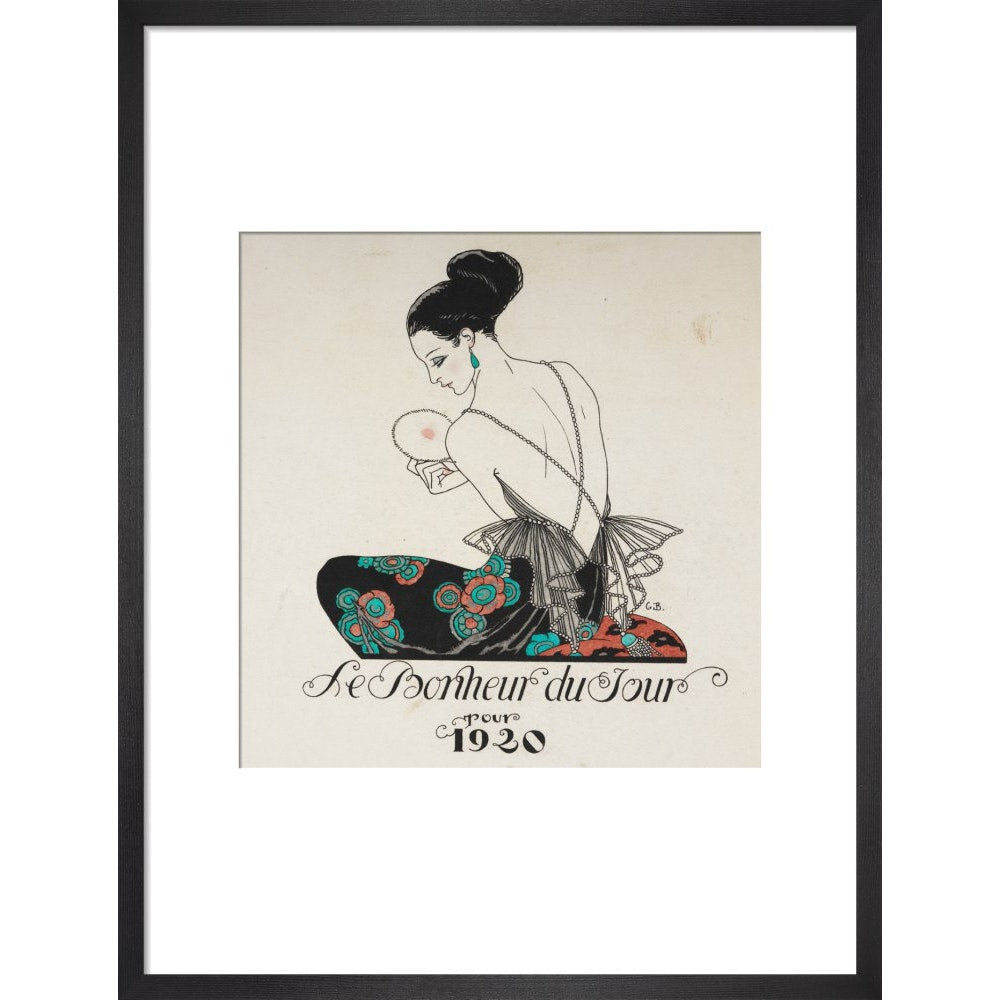 Le Bonheur du Jour print in black frame