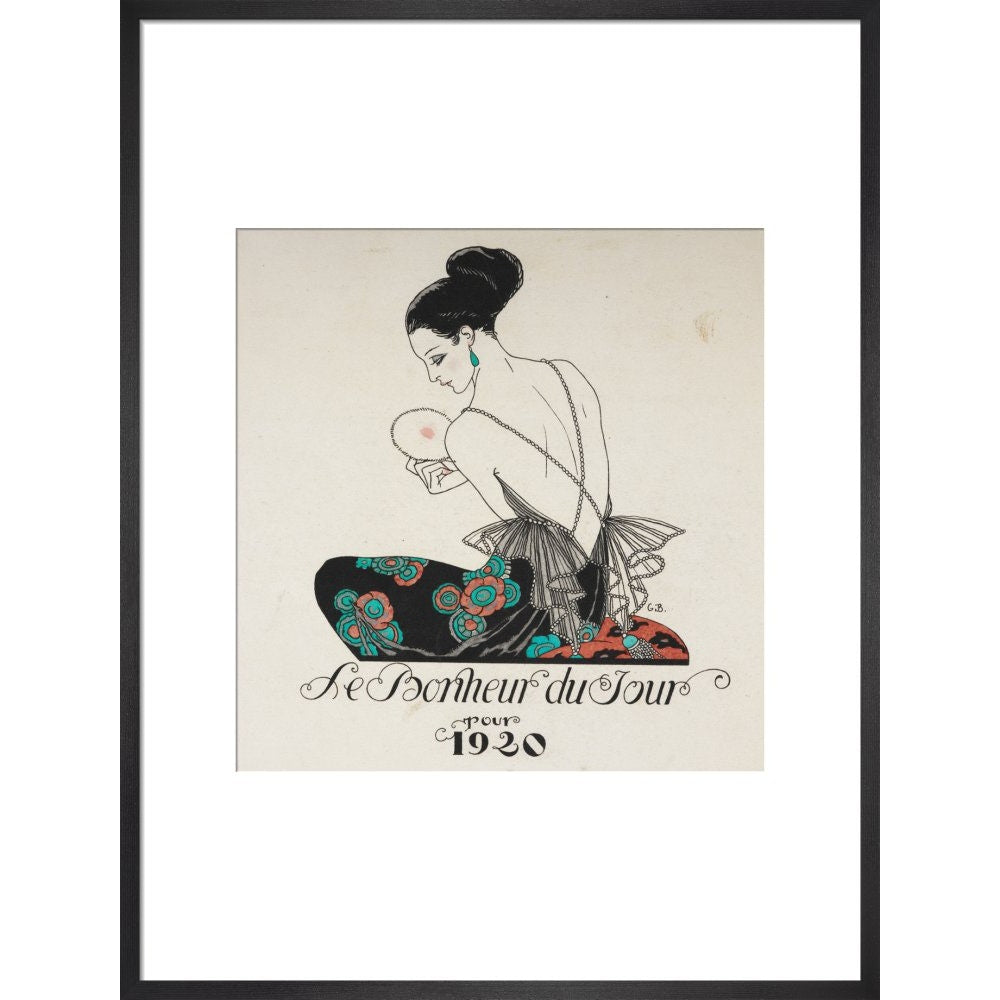 Le Bonheur du Jour print in black frame