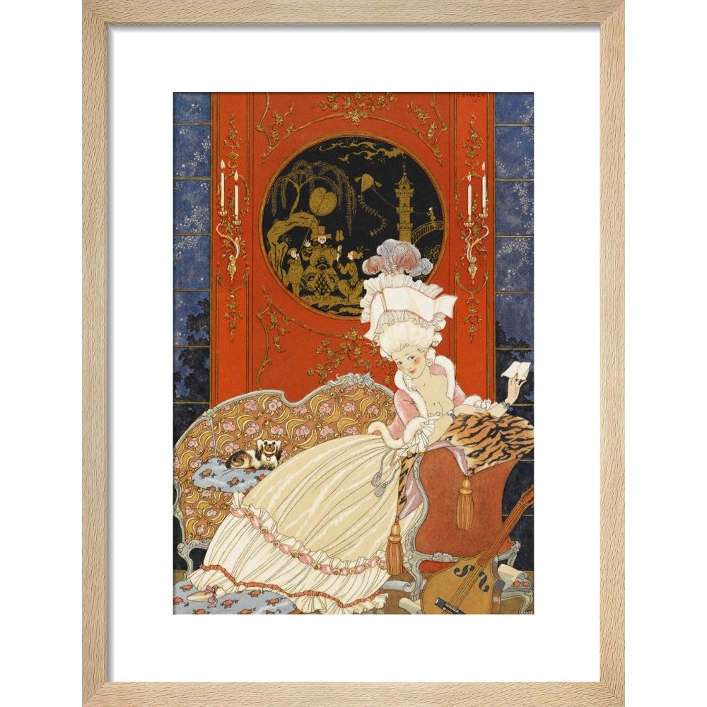 Lettre print in natural frame