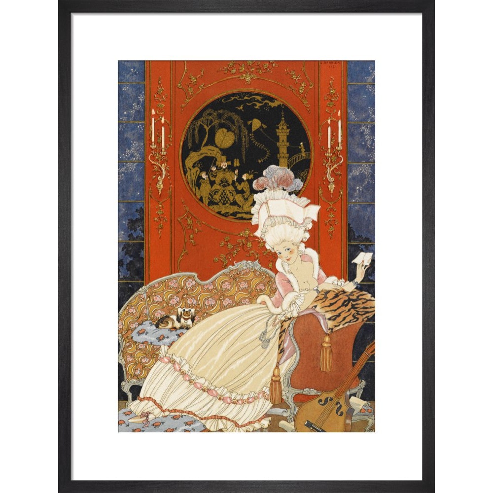 Lettre print in black frame
