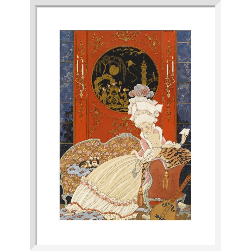Lettre print in white frame