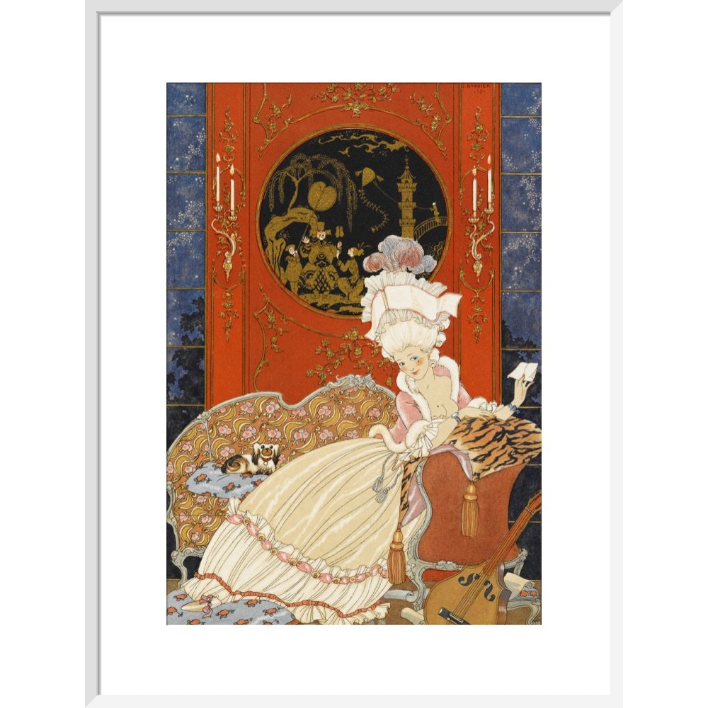 Lettre print in white frame